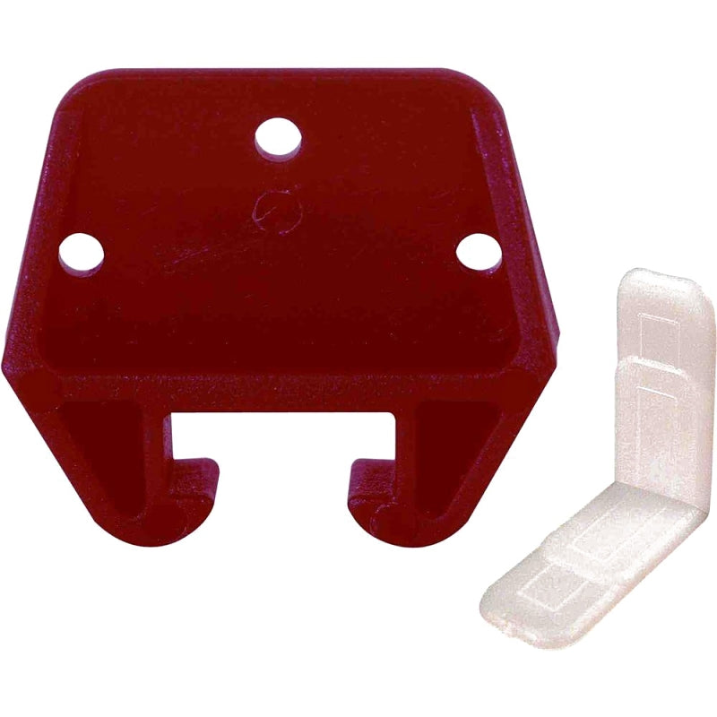 Prime-Line CCSC 7156 Drawer Track Guide Kit, Undermount Mounting, Plastic, Red