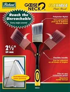 Hyde 80833 Paint Brush, Polyester Bristle, Flexible Handle