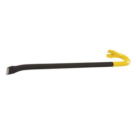 STANLEY 55-118 Ripping Bar, 18 in L, Beveled/Gooseneck/Slotted Tip, HCS, 3/4 in Dia