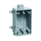 Carlon E979EFN-CTN Switch Box, 1-Gang, 3-Outlet, Gray