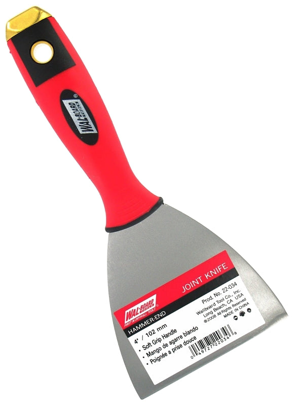 Wallboard Tool 22-034 Putty Knife, 4 in W Blade, 9-1/2 in L Blade, HCS Blade, Flexible Blade, Soft-Grip Handle