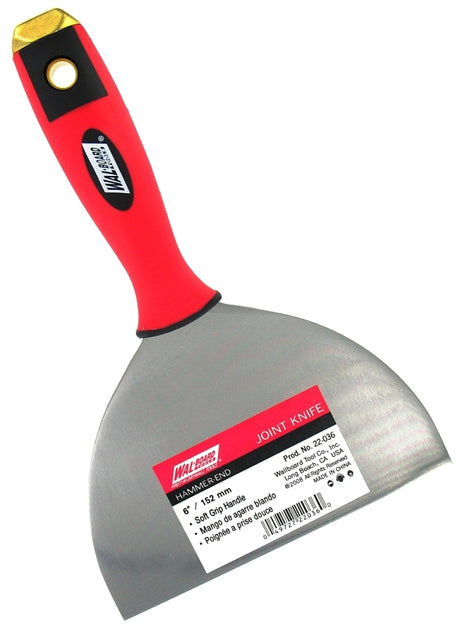 Wallboard Tool 22-036 Putty Knife, 6 in W Blade, 9-1/2 in L Blade, HCS Blade, Flexible Blade, Soft-Grip Handle