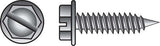 HILLMAN No. 6 X 3/8 in. L Slotted Hex Washer Head Self-Piercing Screws 100 pk