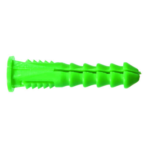 HILLMAN 1/4 in. D X 1-1/2 in. L Plastic Round Head Ribbed Anchor 50 pk