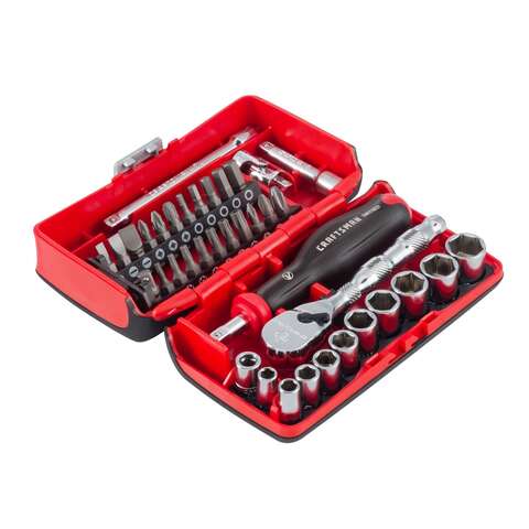 Craftsman V-Series 1/4 in. drive Metric 6 Point Socket and Tool Set 38 pc