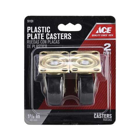 Ace 1-5/8 in. D Swivel Plastic Caster 50 lb 1 pk