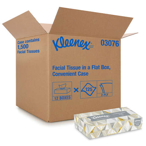 Kleenex Professional 125 ct Facial Tissue, Pack of 12