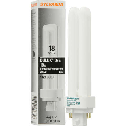 Sylvania Dulux D/E 18 W T4 1.38 in. D X 1.38 in. L CFL Bulb Natural White Tubular 3500 K 1 pk