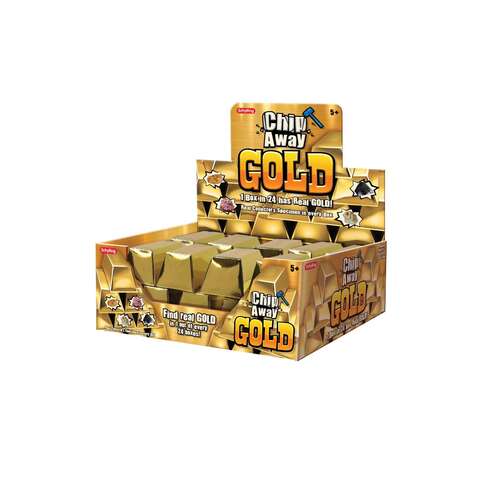 Schylling Chip Away Gold Bar Digging Toy Assorted, Pack of 24