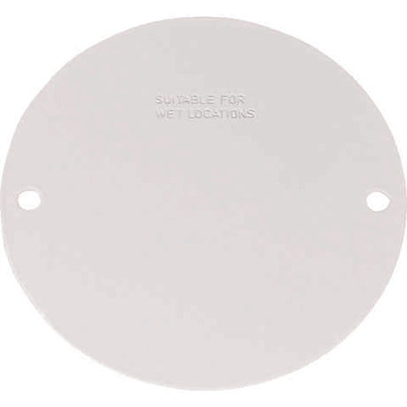 Sigma Engineered Solutions Round Stamped Steel 4.13 in. H X 4.13 in. W Flat Box Cover