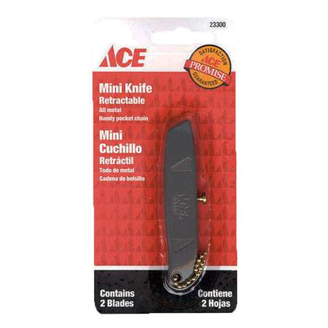 Ace 3 in. Sliding Mini Hobby Knife Gray 1 pk, Pack of 10