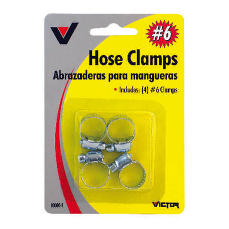 Victor 1/4 in to 7/8 in. SAE 4' SAE 6 Silver Hose Clamp Stainless Steel Band