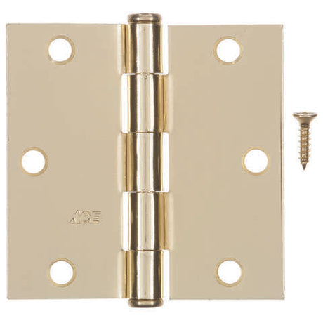 Ace 3-1/2 in. L Bright Brass Residential Door Hinge 1 pk