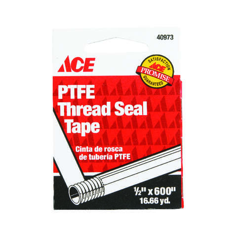 Ace White 1/2 in. W X 600 in. L Thread Seal Tape, Pack of 12