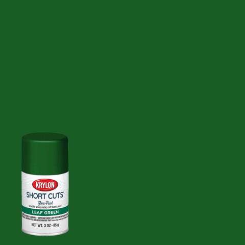 Krylon Short Cuts Gloss Leaf Green Spray Paint 3 oz, Pack of 6