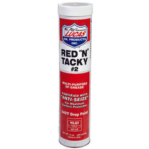 Lucas Oil Products Red N Tacky Red Lithium Grease 14 oz, Pack of 10