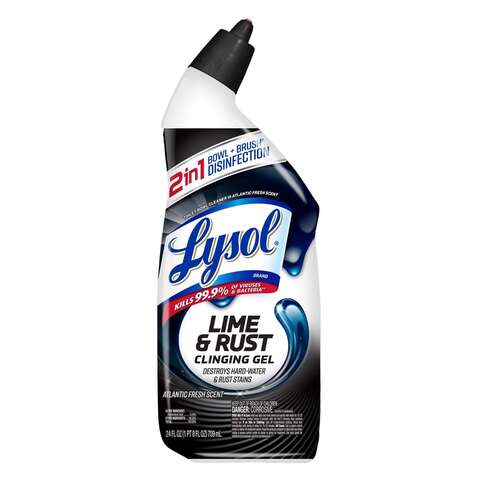 Lysol Fresh Scent Toilet Bowl Cleaner 24 oz Liquid, Pack of 9