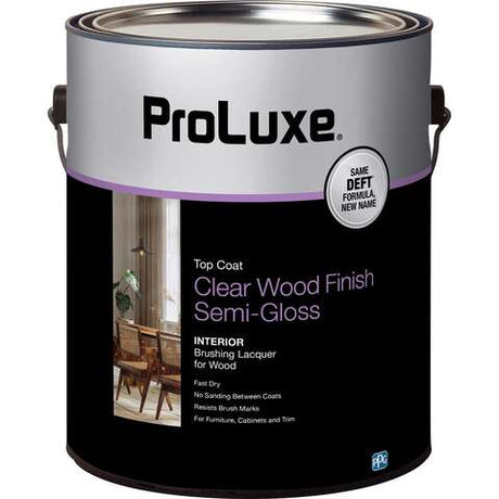 Proluxe Semi-Gloss Clear Oil-Based Brushing Lacquer 1 gal, Pack of 4