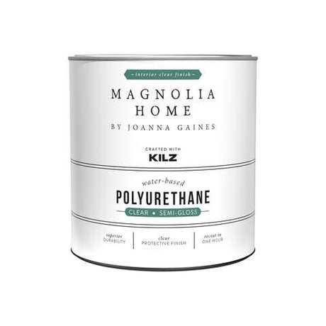 Magnolia Home by Joanna Gaines Kilz Transparent Semi-Gloss Clear Water-Based Polyurethane Top Coat 1, Pack of 6