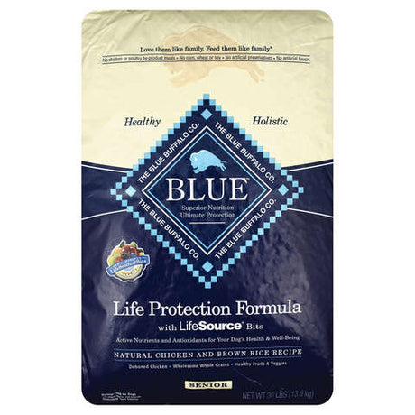 Blue Buffalo Life Protection Formula Senior Chicken and Brown Rice Dry Dog Food 30 lb