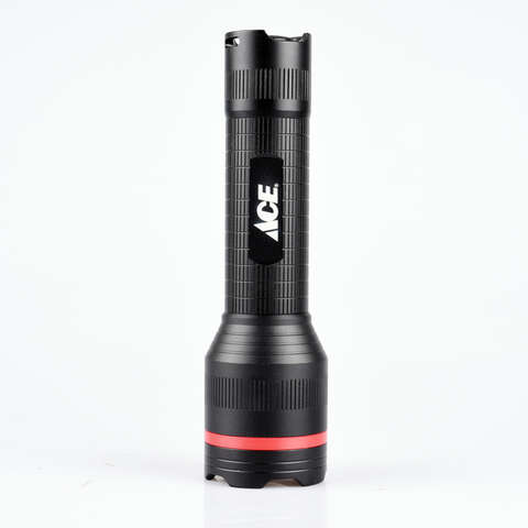 Ace 270 lm Black/Red LED Flashlight AAA Battery