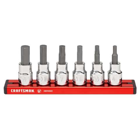 Craftsman V-Series X-Tract Technology 3/8 in. drive Metric Hex Bit Socket Set 6 pc