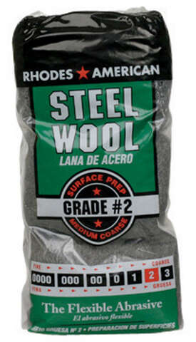 Rhodes American 2 Grade Medium/Coarse Steel Wool Pad 12 pk, Pack of 6