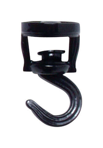 Panacea Black Steel 3-9/16 in. H Swivel Swag Hook 1 pk