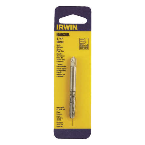 Irwin Hanson High Carbon Steel SAE Plug Fraction Tap 1/4 in. 1 pc, Pack of 5