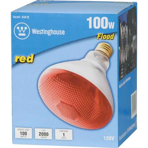 Westinghouse 100 W E26 Reflector Incandescent Bulb E26 (Medium) Red 1 pk