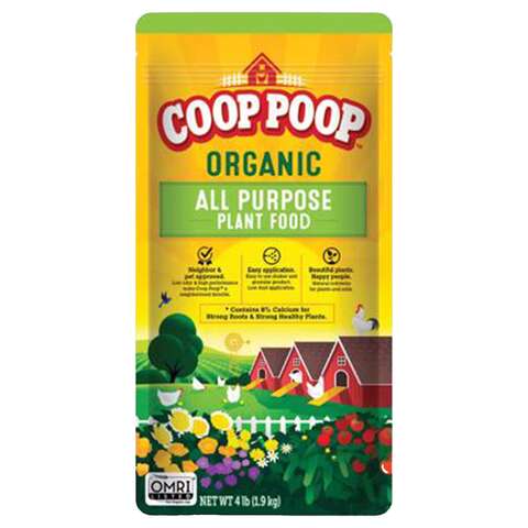 Coop Poop Organic Soil All Purpose Plant Food 4 lb, Pack of 8