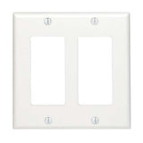 Leviton Decora White 2 gang Thermoset Plastic Decorator Wall Plate 1 pk, Pack of 50