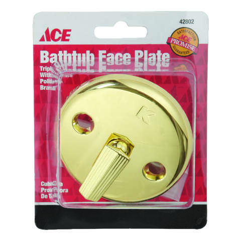 Ace 3-3/16 in. D Zinc Trip Lever Face Plate