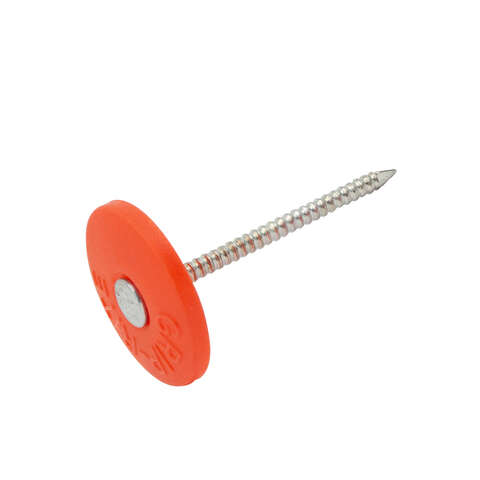 Grip-Rite 2 in. Cap Electro-Galvanized Plastic/Steel Nail Full Round Head 9 lb