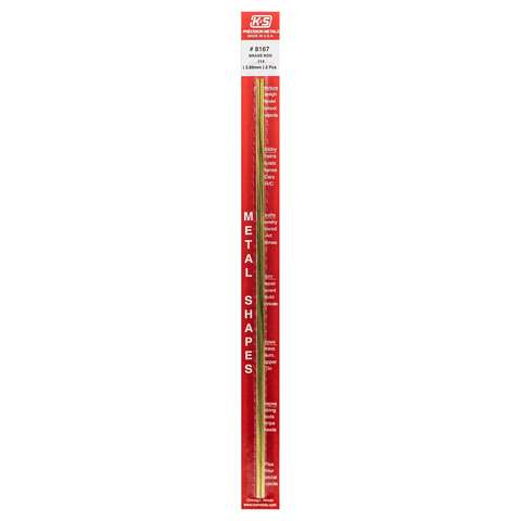 K&S 0.114 in. D X 12 in. L Brass Rod 2 pk