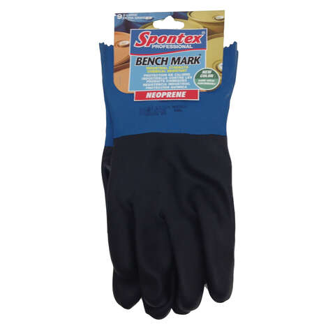 Spontex Bench Mark Neoprene Cleaning Gloves L Black 1 pk