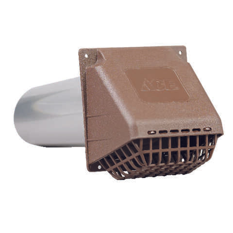 Ace 4 in. W X 6 in. L Brown Plastic Dryer Vent Hood, Pack of 6