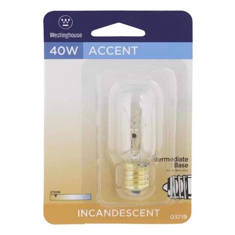 Westinghouse 40 W T8 Specialty Incandescent Bulb E17 (Intermediate) Warm White 1 pk