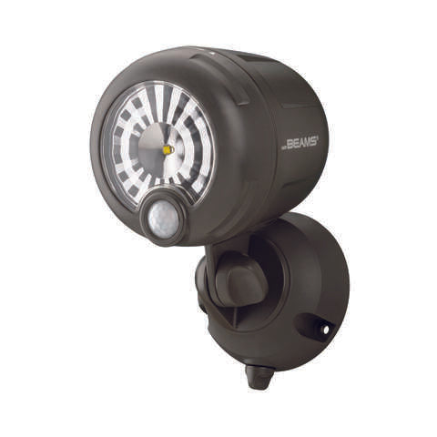 Mr. Beams Motion-Sensing Battery Powered LED Dark Brown Spotlight