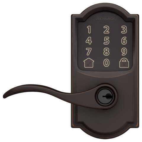 Schlage Encode Aged Bronze Metal WiFi Deadbolt with Accent Lever