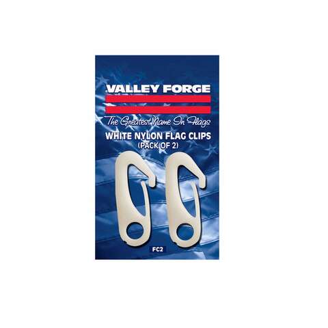 Valley Forge 0.5 in. L Nylon Flag Pole Snap Clips, Pack of 12