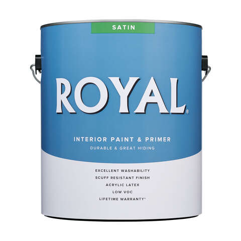 Royal Satin Tint Base Ultra White Base Paint Interior 1 gal, Pack of 4