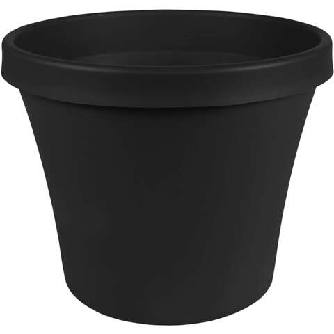 Bloem Terra 14.25 in. H X 17.25 in. W X 17.25 in. D X 16 in. D Plastic Planter Black