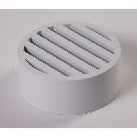 NDS 3 in. White Round Plastic Drain Grate