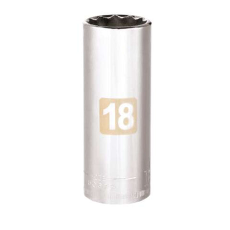 Craftsman 18 mm X 3/8 in. drive Metric 12 Point Deep Socket 1 pc