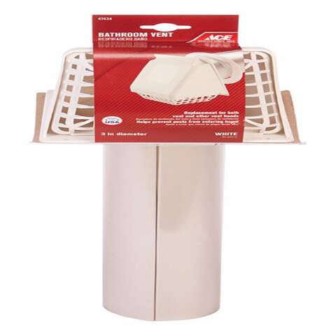 Ace 3 in. W X 6 in. L White Plastic Bathroom Vent, Pack of 6