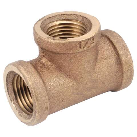 Anderson Metals 1/4 in. FIP in. X 1/4 in. D FIP Brass Tee, Pack of 5