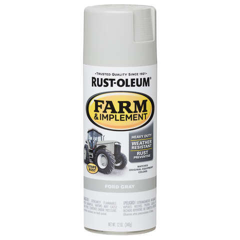 Rust-Oleum Indoor and Outdoor Gloss Ford Gray Oil-Based Farm & Implement 12 oz, Pack of 6