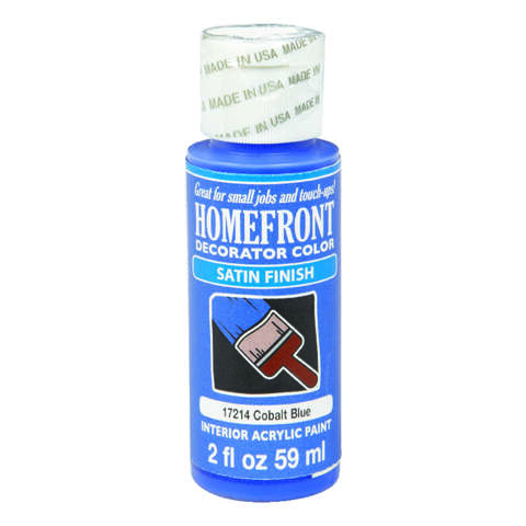 Homefront Satin Cobalt Blue Hobby Paint 2 oz, Pack of 3