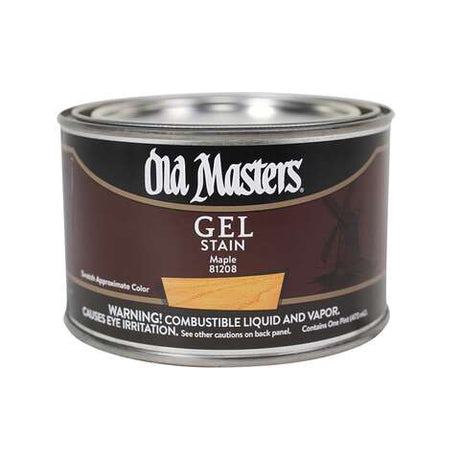 Old Masters Semi-Transparent Maple Oil-Based Alkyd Gel Stain 1 pt, Pack of 4